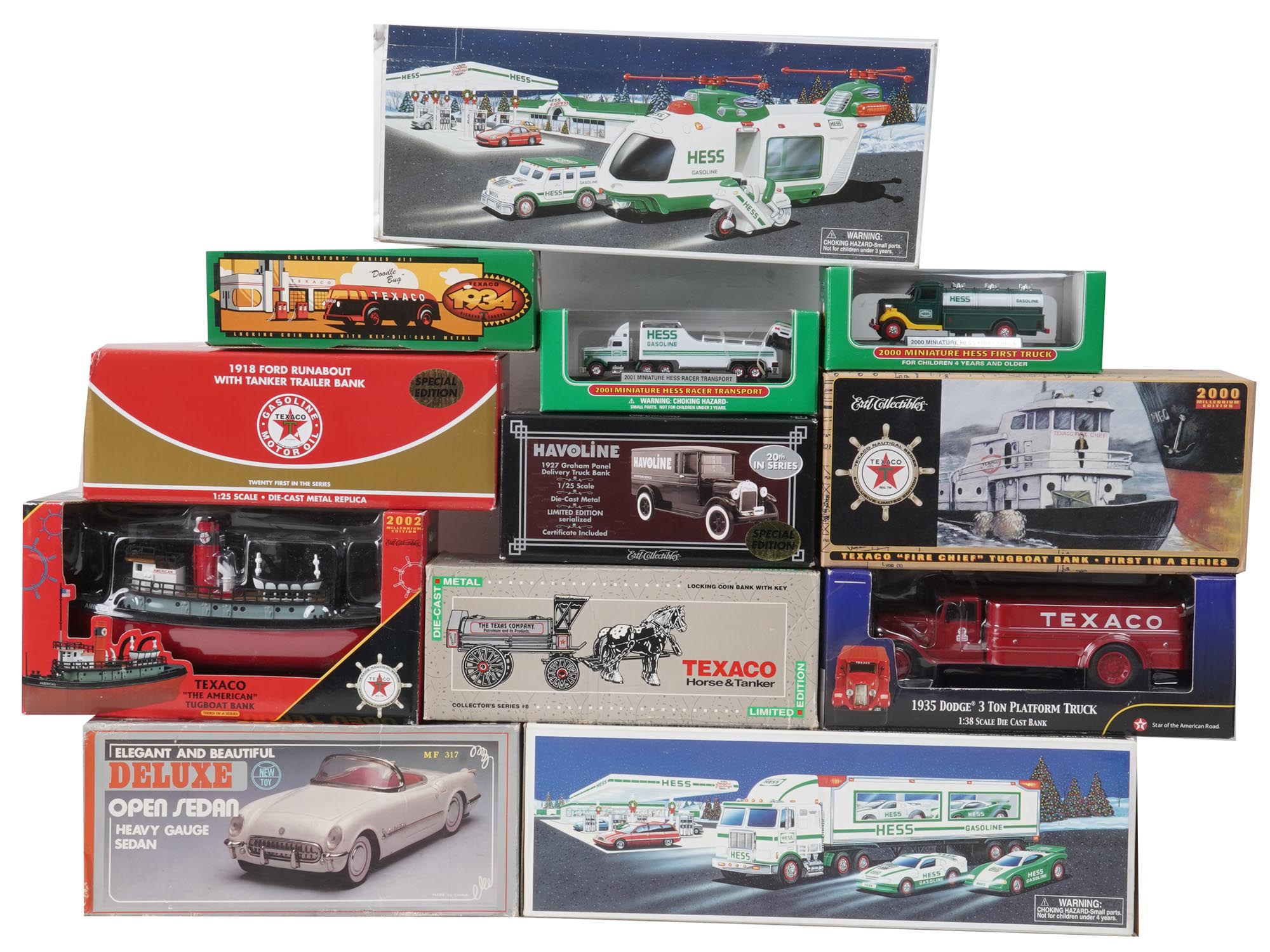 TOY CARS WINGS OF TEXACO HESS TRUCKS IOB 12 ITEMS PIC-0